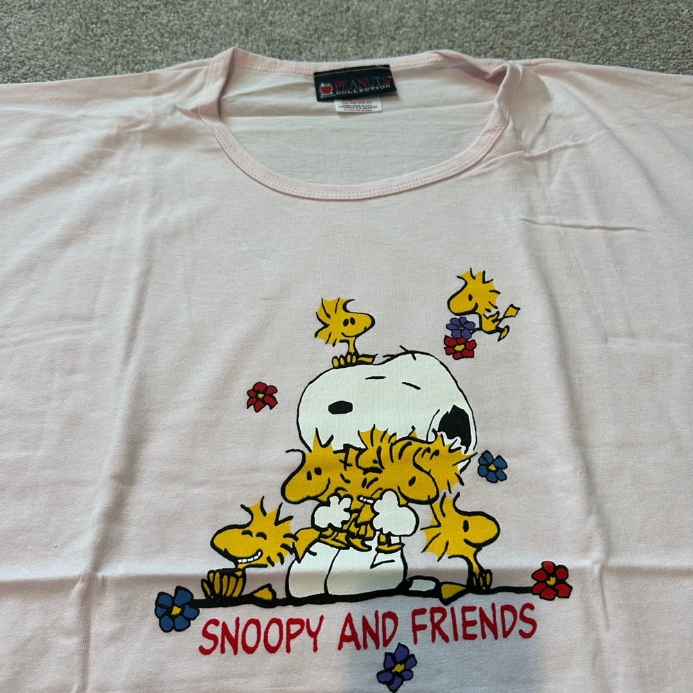 Peanuts Pink Snoopy and Friends Short Sleeve Tee
